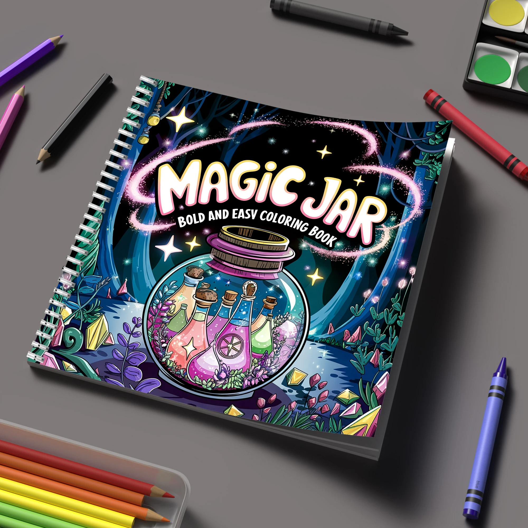 School Supplies - Волшебная книжка-раскраска для взрослых, подарок на