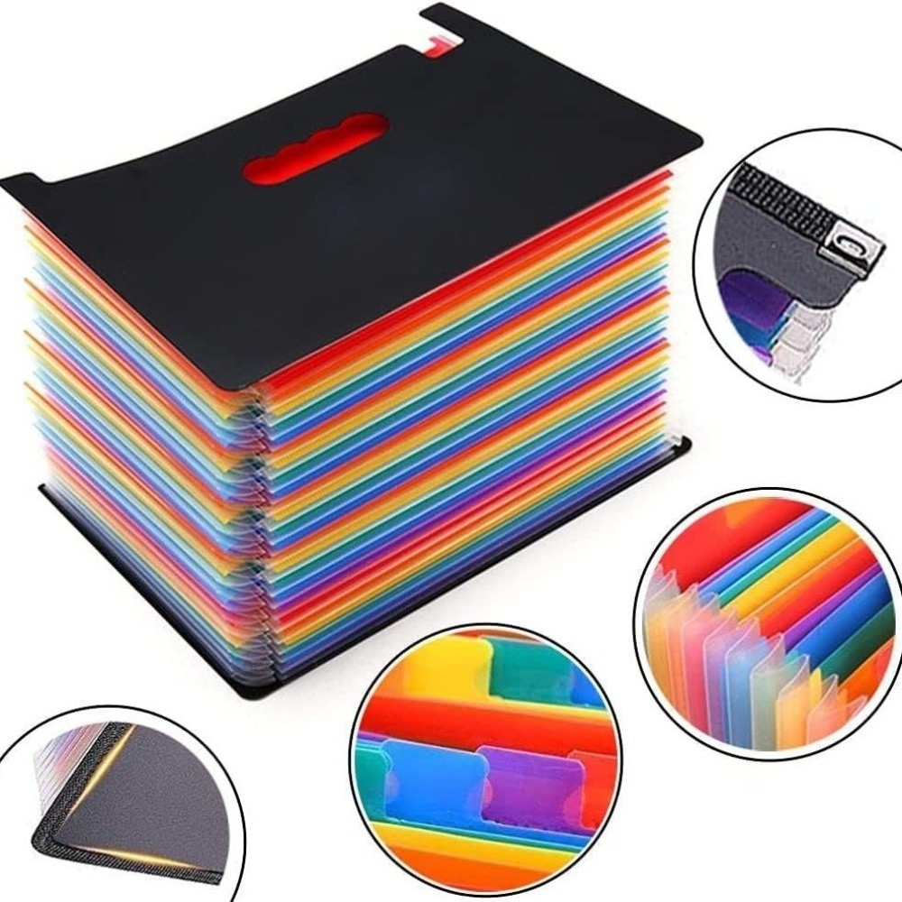 Expandable Accordion File Folder 13 Pockets - Портативный расширяемый файловый органайзер на 13/25