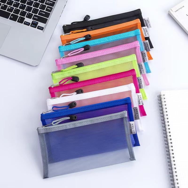 Clear Mesh Pencil Pouch For Exam - НОВЫЙ Прочный прозрачный сетчатый пенал на
