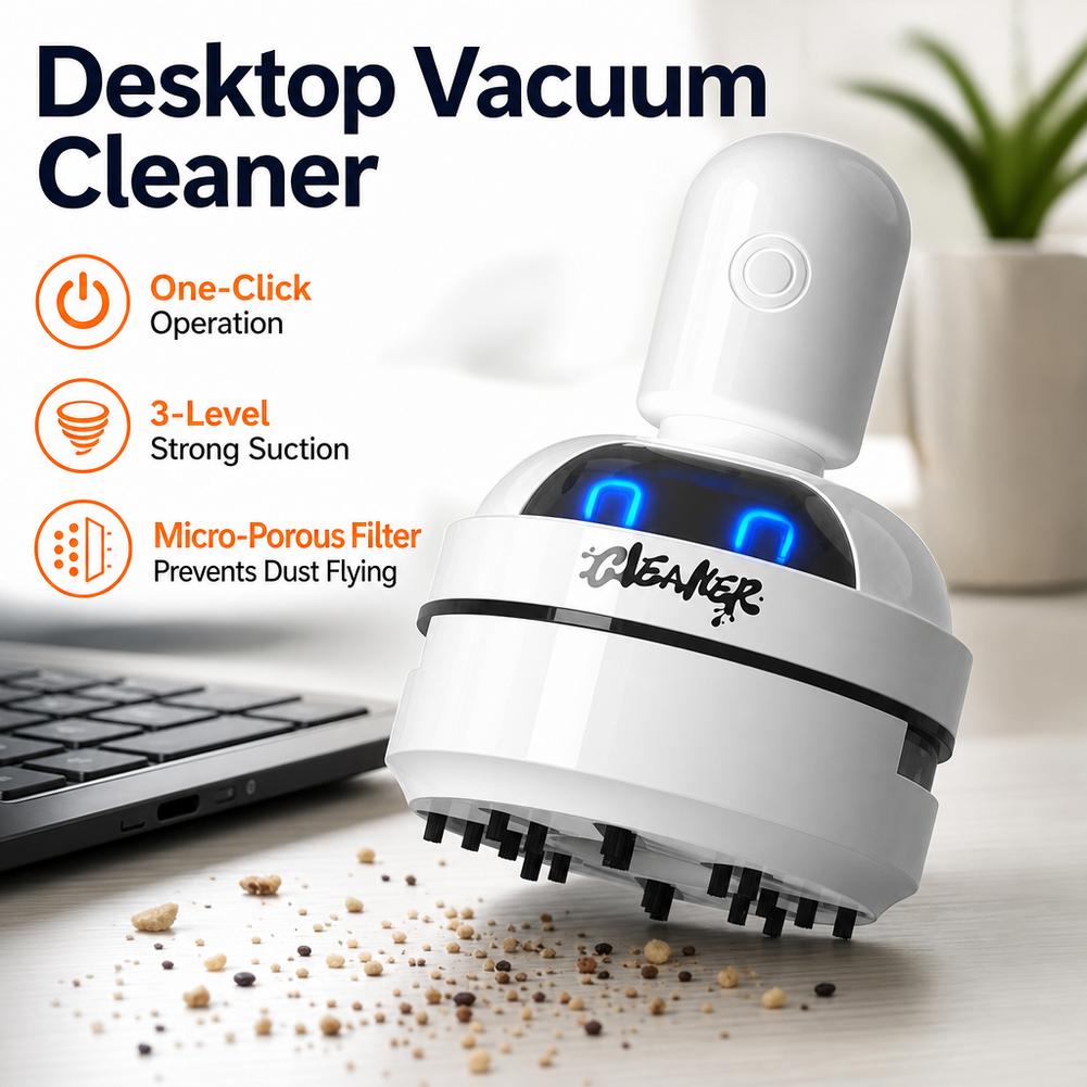 Mini Desktop Vacuum Cleaner For Eraser Dust - Бесшумный настольный мини-пылесос с 3-ступенчатой регулировкой