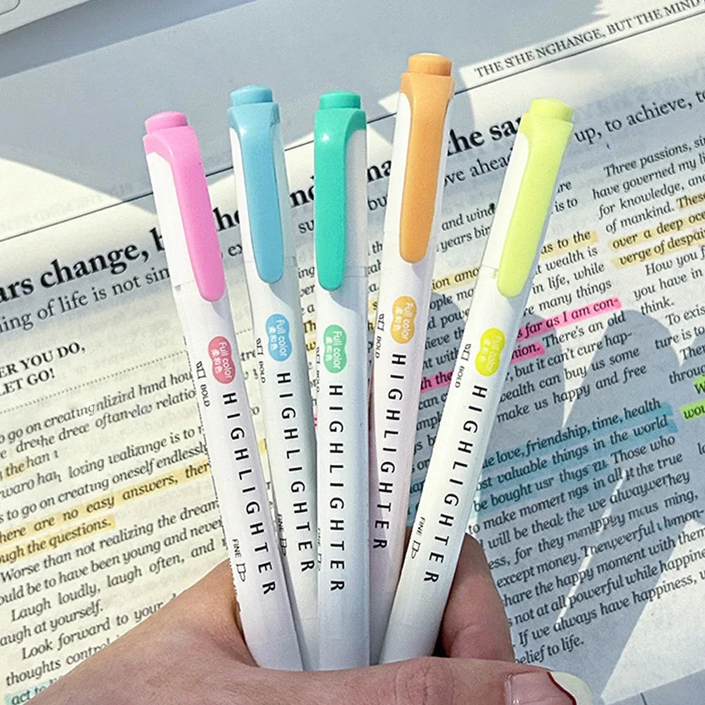 5 шт., пастельные маркеры, цве – обзор и цена Pastel Highlighter Set Double Ended