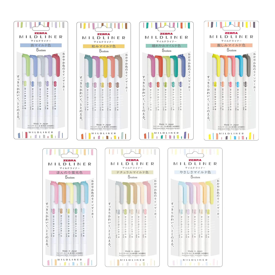 Маркер Zebra Mildliner, полный – обзор и цена Pastel Highlighter Set Double Ended