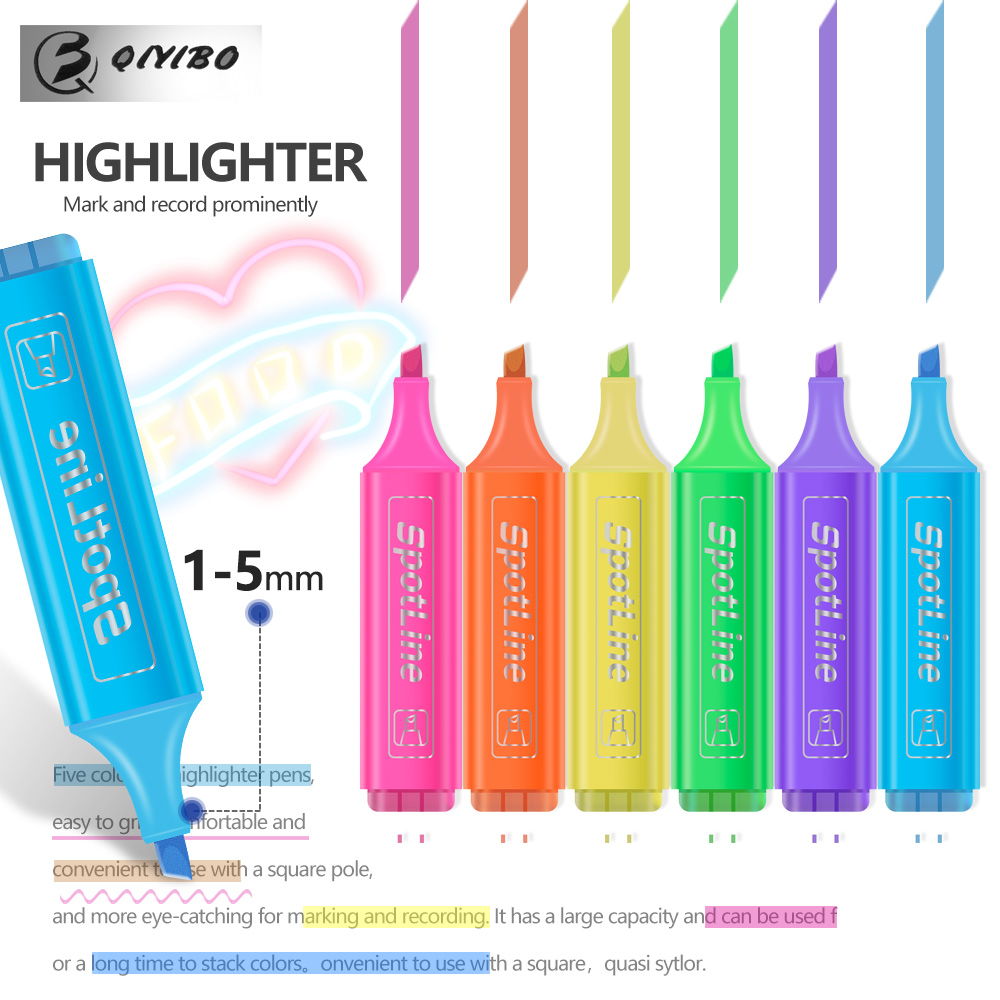 4/6 шт./набор, флуоресцентные  – обзор и цена Pastel Highlighter Set Double Ended