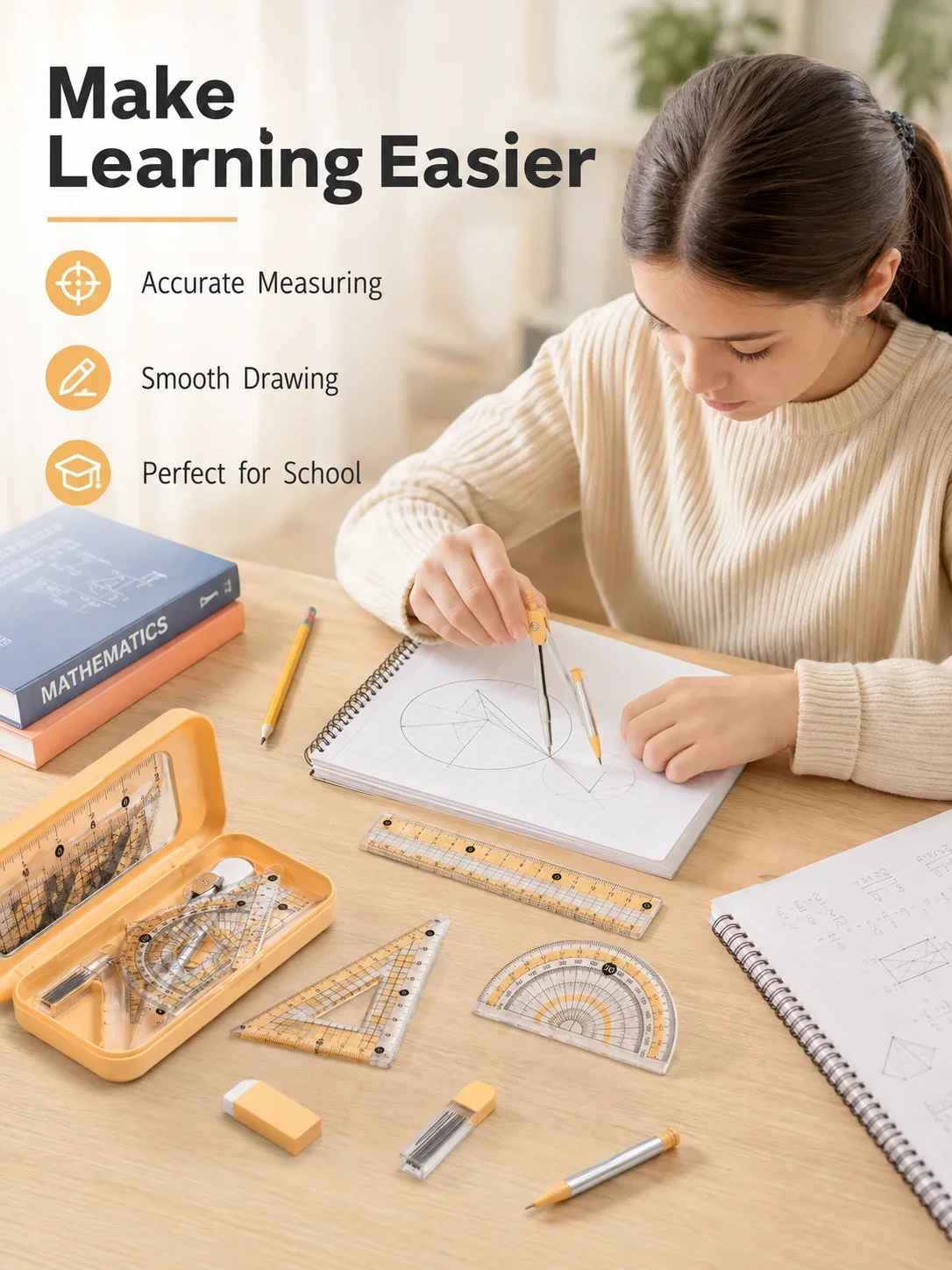 Набор для черчения и геометрии – обзор и цена Math Geometry Set With Compass