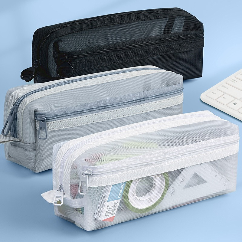 Двухслойный прозрачный сетчаты – обзор и цена Clear Mesh Pencil Pouch For Exam