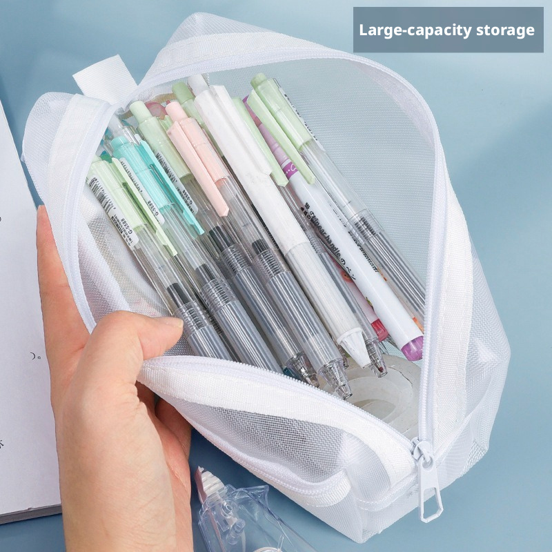 Двухслойный прозрачный сетчаты – обзор и цена Clear Mesh Pencil Pouch For Exam
