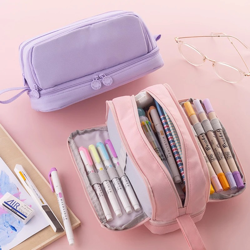 Пенал с 4 отделениями большой  – обзор и цена Aesthetic Large Pencil Case Pouch